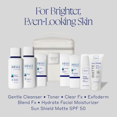 Obagi Nu-Derm Fx Skin Brightening System for Normal to Dry Skin - Help Transform the Look of Your Skin by Noticeably Evening Out & Brightening Your Complexion - 7-Step Skincare Routine