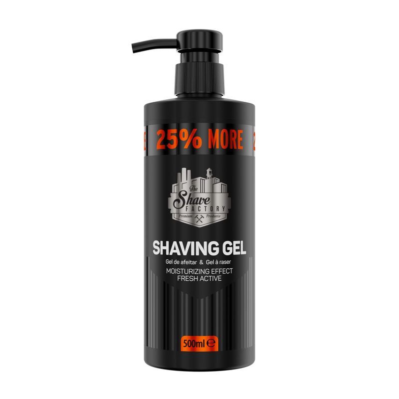 The Shave Factory - Shaving Gel | Non-Irritating | Precise shave on face and body | Shaving gel for men | Moisturizes the skin | 1250ml (42.25fl oz.) (500ml (16.90 Fl. Oz))