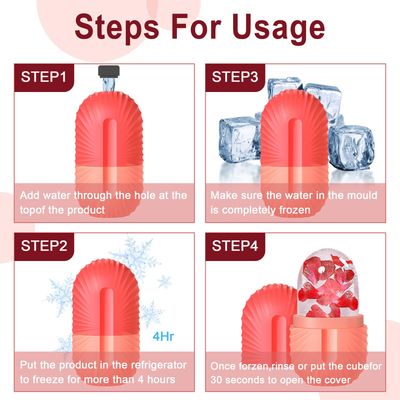 Joyeee 2Pcs Ice Face Roller, Reusable Silicone Mold Face Massage Eye Facial Beauty Skin Care Tools Apply Ice for Shrink Pores Anti Wrinkle Reduce Puffiness Improve Skin Elasticity, Seashell