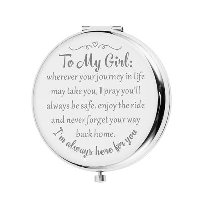 SYGUNAR Birthday Gifts for Teen Girls Compact Mirror 16th 18th 21st Birthday Graduation College Inspirational Gifts Christmas Stocking Stuffers for Teens Girls Teenagers Valentines Daughter Gift