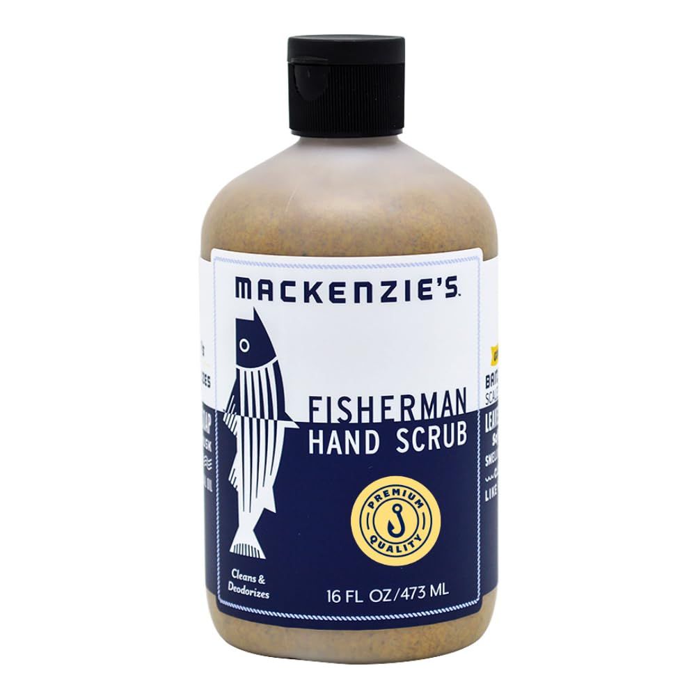 MacKenzie&#39;s Fisherman Hand Scrub - Holiday Gifts - Stocking Stuffers - Gifts for Men - Gifts for Fisherman - Gifts for Cooks - Gifts for Gardeners - Cleansing &amp; Deodorizing Hand Cleaner - 16 oz.