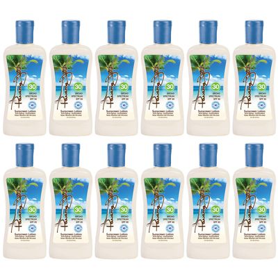 Panama Jack Sunscreen Suntan Lotion - SPF 30, Broad Spectrum UVA/UVB Protection, PABA, Paraben, Gluten &amp; Cruelty Free, 6 FL OZ (Pack of 12)