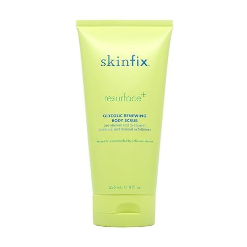 Skinfix Resurface+ Glycolic Renewing Scrub: A Double-Duty AHA BHA Exfoliant Scrub &amp; Body Peel to Visibly Polish, Refine, Brighten &amp; Smooth Rough, Bumpy &amp; Crepey Skin Caused KP-Prone Skin, 8 Fl Oz