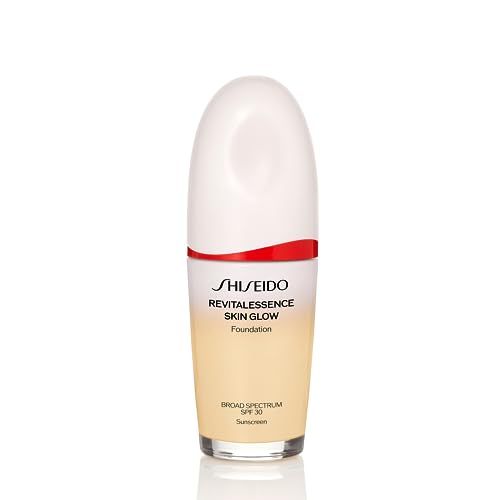 Shiseido RevitalEssence Skin Glow Foundation SPF 30, 120 Ivory - Buildable, Medium Coverage - 24-HR Hydration &amp; 12-HR Wear - Transfer, Crease &amp; Fade Resistant - Non-Comedogenic - All Skin Types