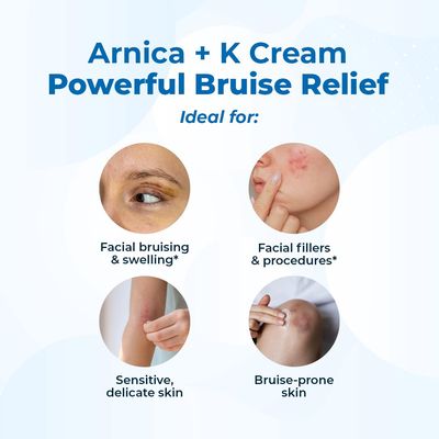 VitaMedica Arnica Cream - Arnica Montana + Vitamin K Oxide Bruise Cream - Sensitive Skin Formula - Undereye Arnica Vitamin K Cream With Vitamin C - 0.5 ounces