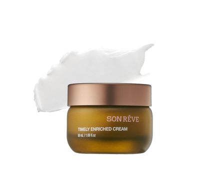 SONREVE Timely Enriched Cream Long-Lasting Hydration Facial Cream with Shea Butter Macadamia Oil Korean Skin Care K-Beauty 1.69 fl.oz