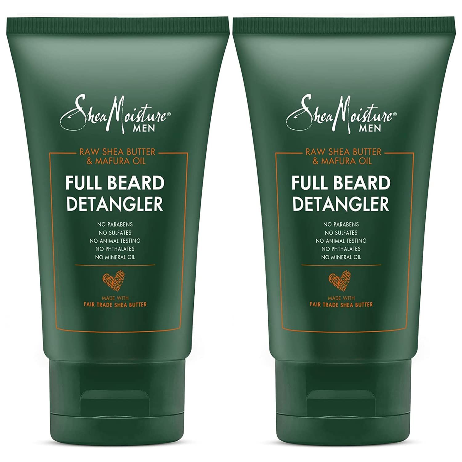 SheaMoisture Men Full Beard Detangler and Conditioner with Maracuja Oil &amp; Shea Butter - Rich Moisturizing Cream to Soften and Detangle, Pack of 2-4 Oz Ea