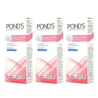Pond&#39;s Perfect Color Beauty Cream, Anti-Marks Beauty Cream and Moisturizer, Normal to Dry Skin, 3-Pack of 1.35 Fo Oz Each