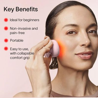 Solawave 2 in 1 Anti-Aging Face &amp; Body Skincare Mini with Red and Infrared Light + Therapeutic Warmth for Skin Rejuvenation, Wrinkles, Fine Lines, Blemishes, and Dark Spots