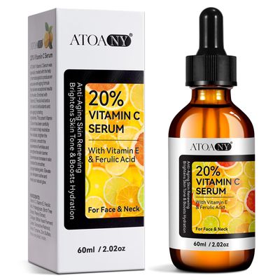 Premium 20% Vitamin C Serum For Face &amp; Neck, Anti Aging &amp; Wrinkle Facial Serum with Vitamin C, Ferulic Acid, Vitamin E, Boost Skin Collagen,Hydrate &amp; Plump Skin, 60ml