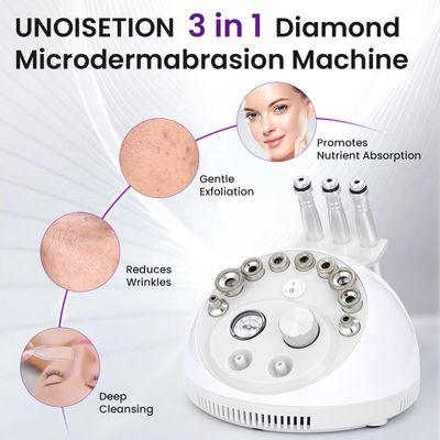 UNOISETION Diamond Microdermabrasion Machine, 3 in 1 Dermabrasion Facial Machine, at-Home Microdermabrasion Tool for Exfoliation &amp; Reduce Wrinkles