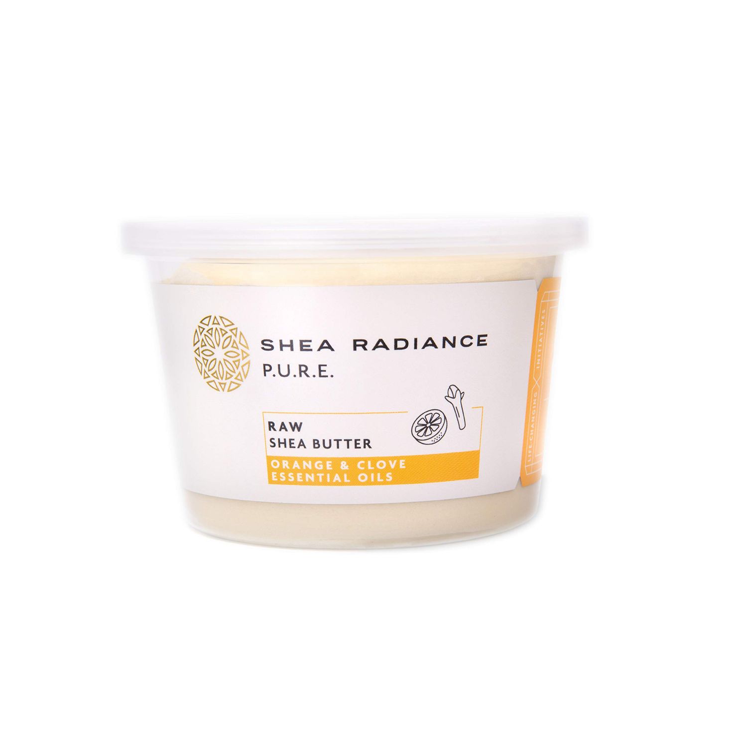 Shea Radiance P.U.R.E Raw Shea Butter | 100% Natural &amp; Unrefined Body Butter | Soothes, Softens, &amp; Increases Collagen | Long Lasting Moisture | Moisturizer for Sensitive Skin | Orange &amp; Clove (14 oz)