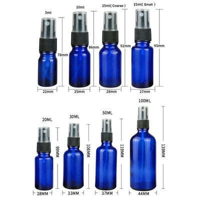 Katutude Essential Oil Spray Bottle 50ml Fine Mist Spray Bottles with Plastic Sprayer Mini Empty Glass Spray Bottles Perfume Refillable Containers Travel Makeup Skincare Spray Bottles