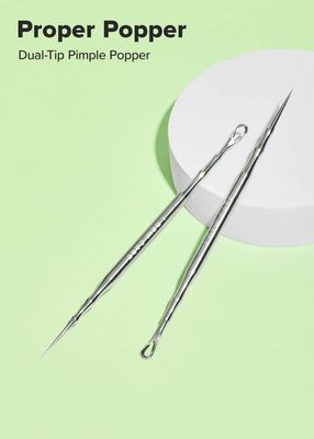 I Dew Care Dual-Tip Pimple Popper - Proper Popper | Blackhead Remover Tool, Pimple Popper, Comedone Extractor, 2-in-1 Stainless Steel Lancet, 1 EA