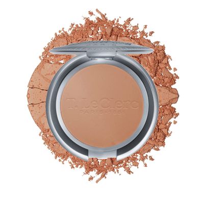 T. Leclerc Compact Pressed Powder - Super-Blendable Face Makeup Longwear Portable Matte Finish Radiant Natural Medium to Full Coverage Airbrushing Mineral Base For Pores &amp; Imperfections (Dor)