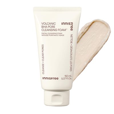 innisfree Volcanic BHA Pore Cleansing Foam with Salicylic Acid, Sulfate Free, Exfoliating Korean Cleansing Foam