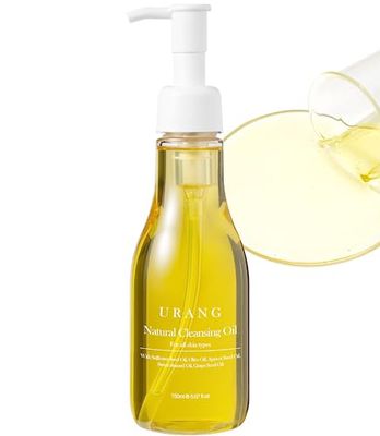 URANG Natural Cleansing Oil | COSMOS ORGANIC Certified | Vegan Deep Face Wash | Organic Oil Cleanser For Women &amp; Men | For All Skin Types Oily, Dry &amp; Sensitive | 5.07 Fl Oz