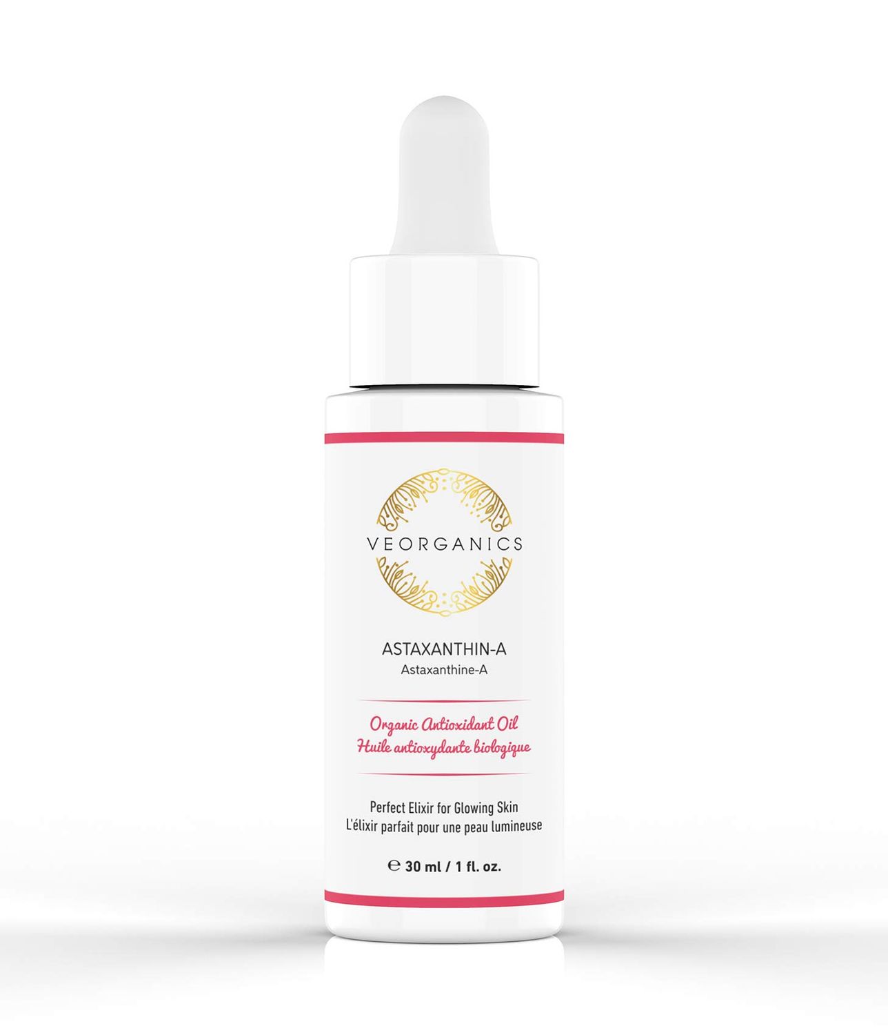 VeOrganics Astaxanthin-A Organic Facial Oil - Face Moisturizer - Face Moisturizer for Women - Face Oil for Women - Skin Oil for Face - Organic Skin Care