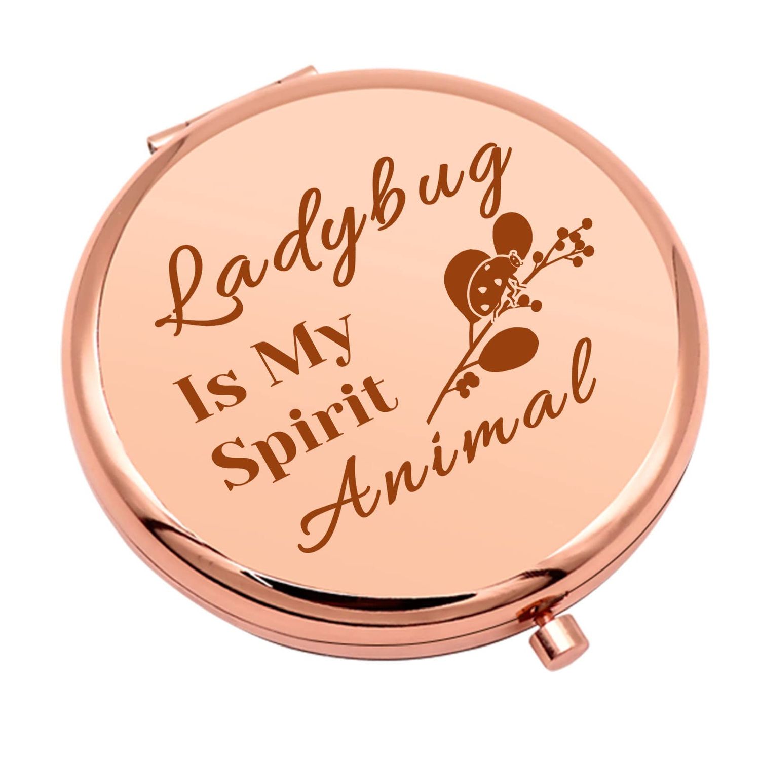 Ladybug Lover Gift Compact Makeup Mirror for Friend Daughter Ladybug Gifts for Girls Funny Ladybug Gifts Inspirational Friendship Gifts Folding Makeup Mirror for Sister Niece Birthday Graduation Gifts
