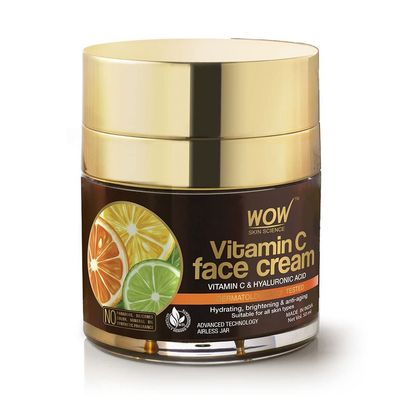 WOW Skin Science Vitamin C Moisturizer Face Cream - Anti Aging Face Moisturizer for Men &amp; Women - Oil Free, Dry Skin Face Lotion - Facial Skin Care Products For All Skin Types (1.69 oz)