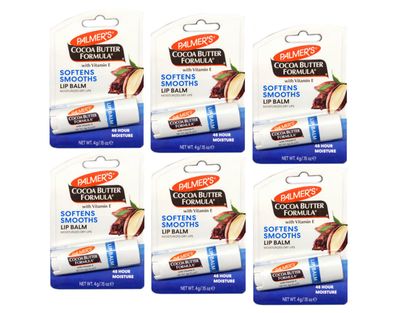 Palmer&#39;s Cocoa Butter Formula Moisturizing Lip Balm 0.15 oz (Pack of 6)