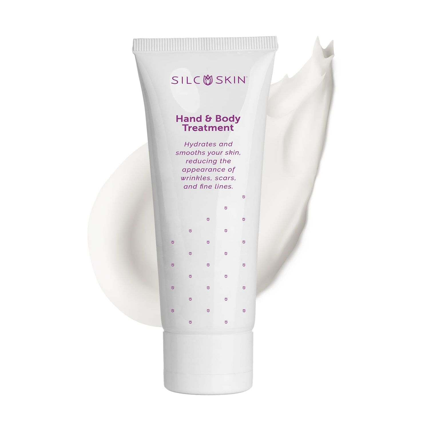 SilcSkin Hand &amp; Body Treatment - Water-Based Hand &amp; Body Lotion for Crepey Skin and Fine Lines - Uses Medical Grade Silicone for Deep Hydration - 4 oz