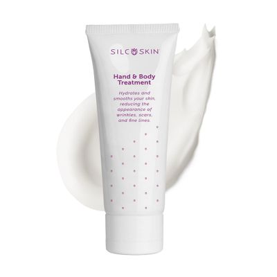 SilcSkin Hand &amp; Body Treatment - Water-Based Hand &amp; Body Lotion for Crepey Skin and Fine Lines - Uses Medical Grade Silicone for Deep Hydration - 4 oz