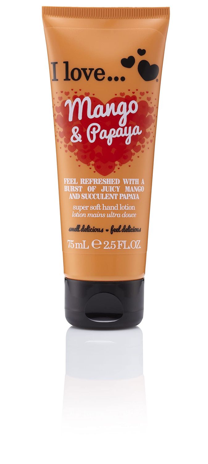 I Love Mango and Papaya Super Soft Hand Lotion - Hand Lotion for Dry Skin - Fruity Fragrance with Plant Extracts - Organic Hand Cream - 2.5 oz