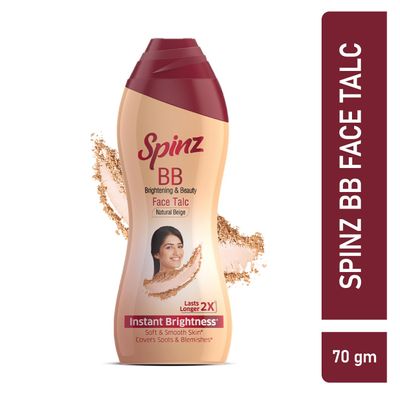 Spinz BB Talc, instant glow cover spots &amp; blemishes 100g