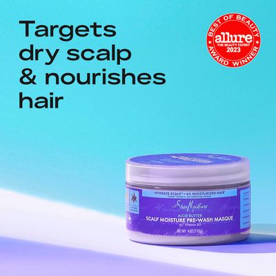 SheaMoisture Aloe Butter &amp; Vitamin B3 Pre-Wash Masque - Boosts Hydration for Moisturized Hair and Scalp 4oz