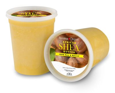Raw African Shea Butter 32 oz. Container Yellow/GoldGrade A 100% Pure Natural Unrefined Fresh Moisturizing. Ideal for Dry and Cracked Skin. Can be use in Body, Hair and Face. (2 PACK)