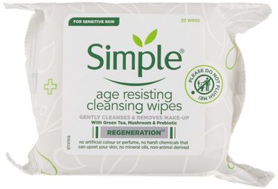 Simple Regeneration Age Resisting Cleansing Wipes (25)