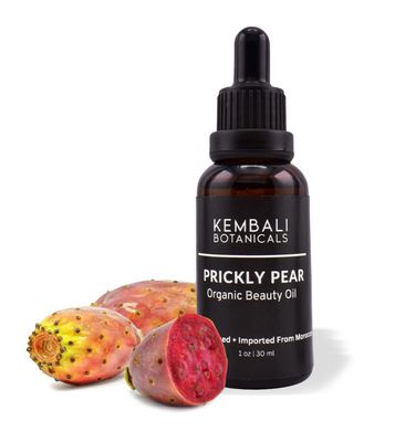 KEMBALI BOTANICALS Prickly Pear Seed Oil, Organic, 100% Pure, Cold-Pressed-Unrefined-USDA, for Skin, Hair, Nails. Premium Quality, Imported from Morocco