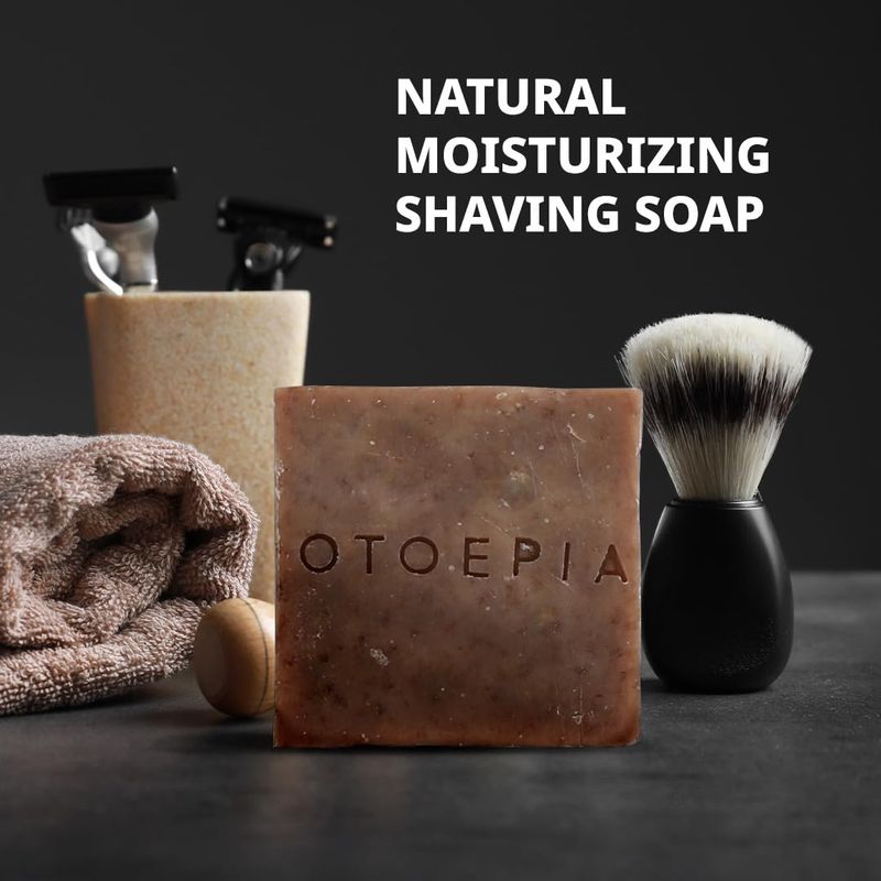 Shaving Bar and Body Soap in Musk Scent for Men - 8 Bars, All Purpose Natural Olive Oil - Moisturizing, Nourishing &amp; Gentle on Sensitive Skin - Otoepia Mens Collection