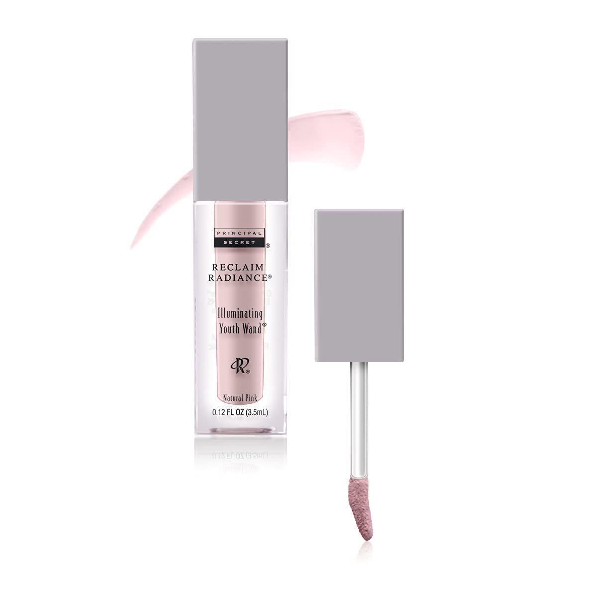 Principal Secret Reclaim Radiance Illuminating Youth Wand Conceal &amp; Highlight Natural-Looking Pink Tone Cream with Squalane, Vitamin B5, Argireline, Red Marine Algae 0.12 FL OZ