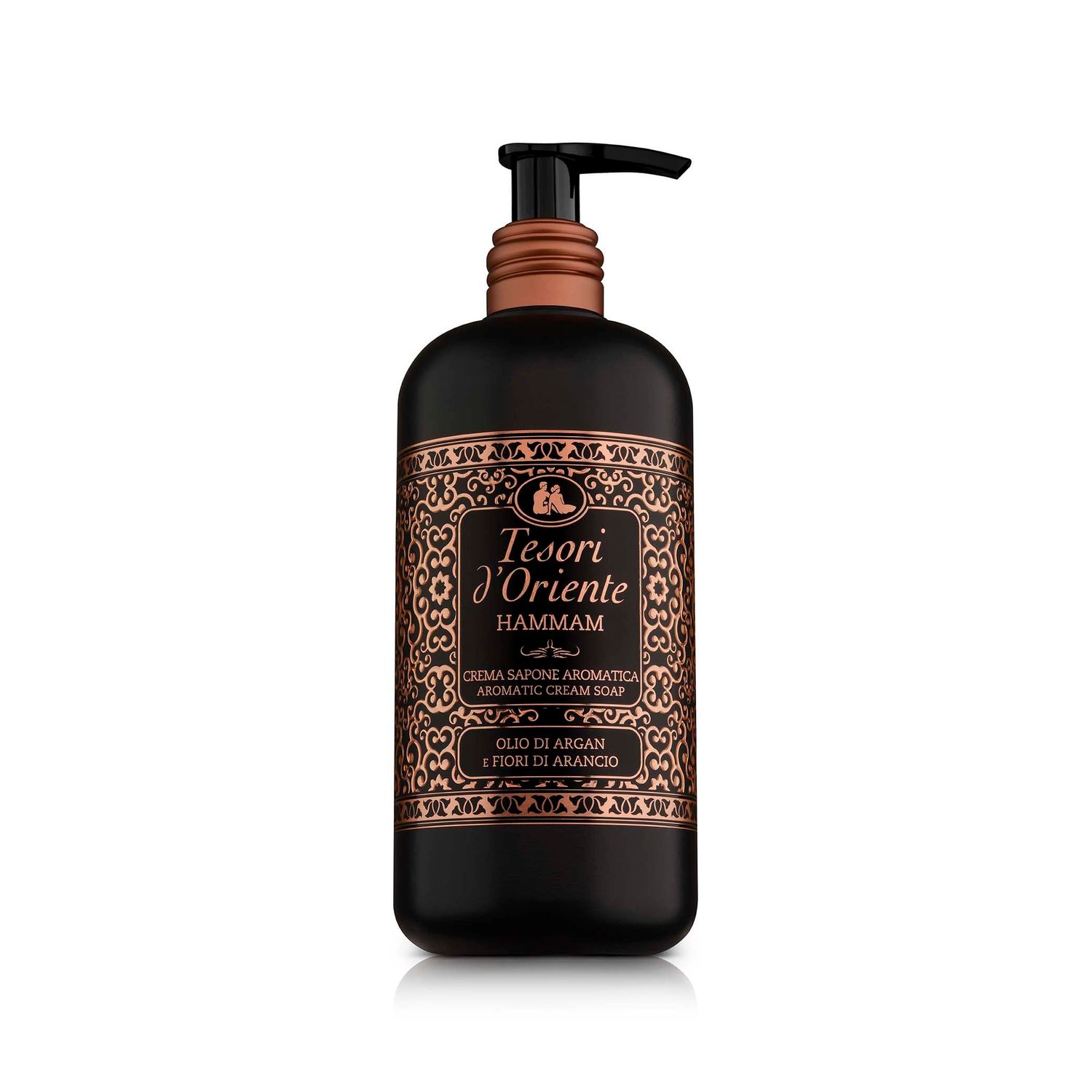 Tesori d&#39;Oriente: &quot;Hammam&quot; Cream Soap with Argan Oil and Orange Blossom, Measuring Cap 10.14 Fluid Ounces (300ml) Packages [ Italian Import ]