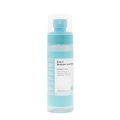 SESPRING 2-in-1 Moisture Lock Mist, Facial Toner &amp; Essence, Korean Skin Care, Formulated with Camellia and Lotus, Korean Toner, Clean Beauty, Vegan, Cruelty Free, and Paraben Free (4.05 Fl Oz)