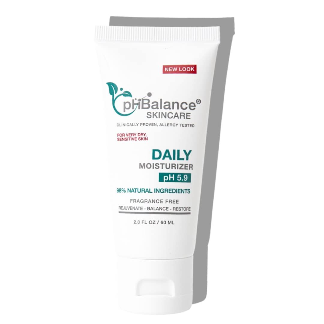 pH Balance Skincare Daily Moisturizer Rejuvenating Cream Moisturizer - Woman Face &amp; Body Lotion For Dry Skin, Itchy Compromised &amp; Sensitive - All Natural No Fragrance, Cruelty Oil &amp; Paraben Free 2oz