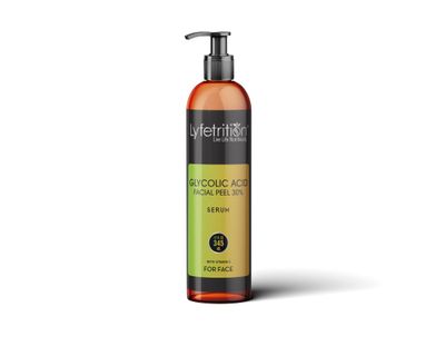 Lyfetrition Glycolic Acid/AHA 30% Renewal Serum, infused with Vitamins C &amp; E for Skin Brightening, Exfoliating Serum Works for Dark Spots, Acne, and Reduces Fine Lines &amp; Wrinkles - (12 Fl Oz)