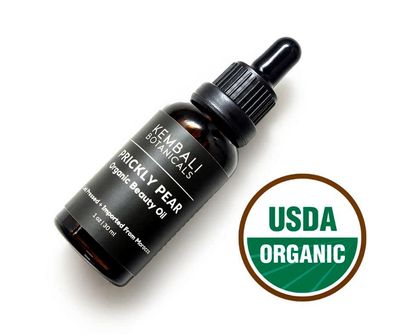 KEMBALI BOTANICALS Prickly Pear Seed Oil, Organic, 100% Pure, Cold-Pressed-Unrefined-USDA, for Skin, Hair, Nails. Premium Quality, Imported from Morocco