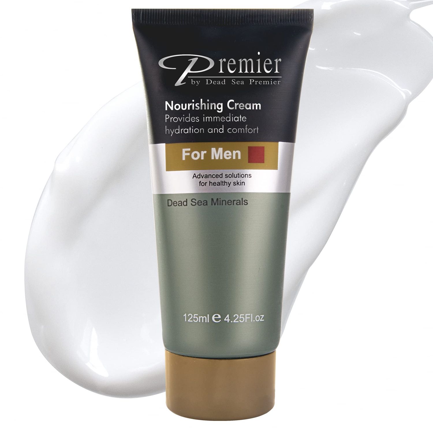 Premier Dead Sea Nourishing Cream for Men, Light and gentle face Moisturizer, Classic collection, Anti aging, face cream, Wrinkle cream, firming, Sensitive, Daily Use for younger looking skin 4.2fl.oz