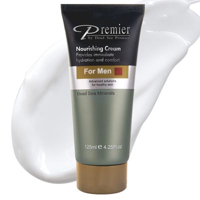 Premier Dead Sea Nourishing Cream for Men, Light and gentle face Moisturizer, Classic collection, Anti aging, face cream, Wrinkle cream, firming, Sensitive, Daily Use for younger looking skin 4.2fl.oz