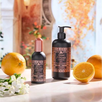 Tesori d'Oriente: "Hammam" Cream Soap with Argan Oil and Orange Blossom, Measuring Cap 10.14 Fluid Ounces (300ml) Packages [ Italian Import ]