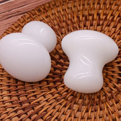 Uonlytech 2Pcs Gua Sha Facial Tools, White Jade Quartz Massage Gua Sha Rollers Stones Scraping Massage Tool for Women Home Spa