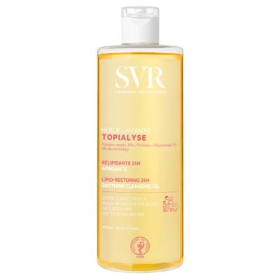 SVR Topialyse Micellar Cleansing Oil Wash With Niacinamide &amp; Prebiotics For Face &amp; Body. 24hr Moisturizing, Bath &amp; Shower Cleanser For Sensitive Dry Skin Prone To Itching &amp; Irritations, 13.5 Fl.oz