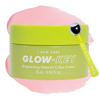 I DEW CARE Vitamin C depuffing Eye Cream with Eye Roller Set | Korean Skin Care Dark Circles Under Eye Treatment with Hyaluronic Acid, Niacinamide | 0.50 Fl Oz | Not Tested on Animals