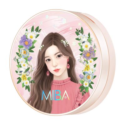 MIBA Ion Calcium Foundation Double Cushion RX 25 g / 0.88 oz Big Cushion SEASON2 Long Lasting Effect for Dewy Skin. Skin moisturizing. Skin tightening relief. Fine coverage. Smooth adhesion (No 23)