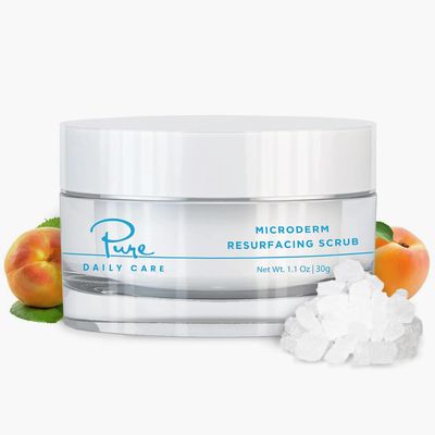 MicroDerm Resurfacing Scrub - Exfoliating Polish Crystals At-Home MicroDermabrasion Vitamin A &amp; E Squalane