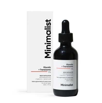 Minimalist KP Bump Eraser for Keratosis Pilaris (Strawberry Legs/Skin) | 11% Glycolic &amp; Tranexamic Acid Body Exfoliator | Reduces Hyperpigmentation | For Women &amp; Men | 2 Fl Oz / 60 ml