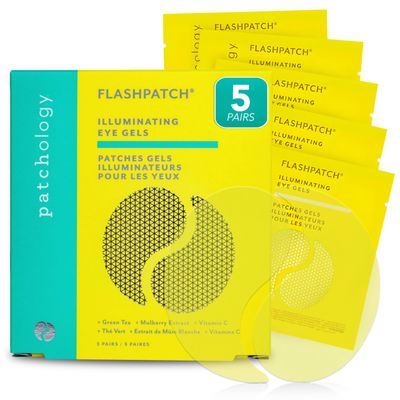 PATCHOLOGY Eye Mask, Brightening Under Eye Patches for Puffy Eyes and Dark Circles, Vitamin C Serum, Dark Circles Under Eye Treatment, Hydrating Eye Patches for women and men (5 Pairs)